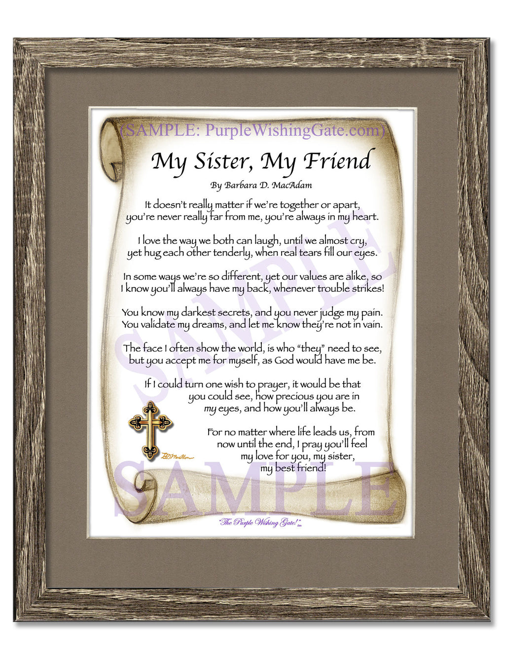My Sister, My Friend - Sister-Women Gift - PurpleWishingGate.com