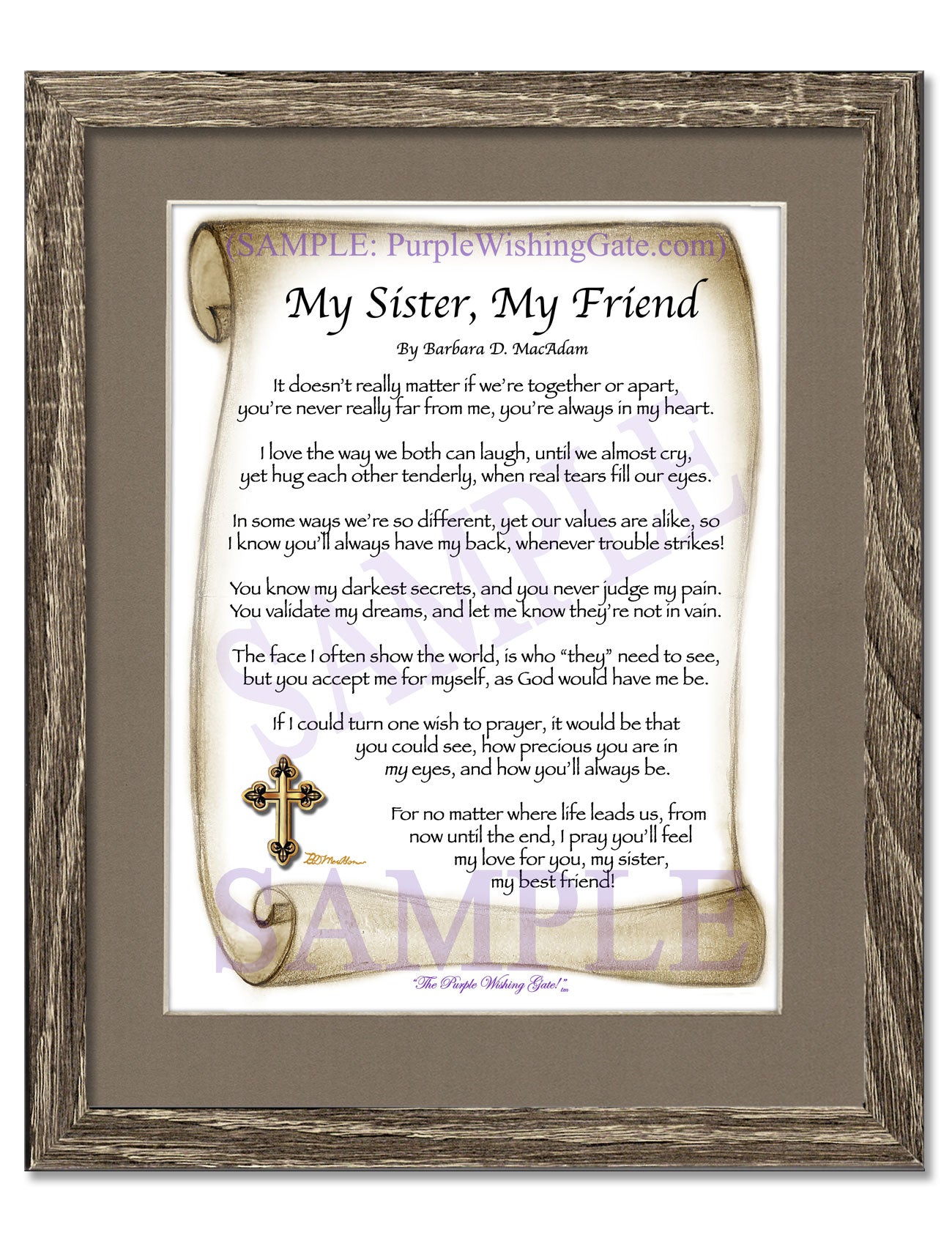 My Sister, My Friend - Sister-Women Gift - PurpleWishingGate.com