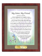 My Sister, My Friend - Sister-Women Gift - PurpleWishingGate.com