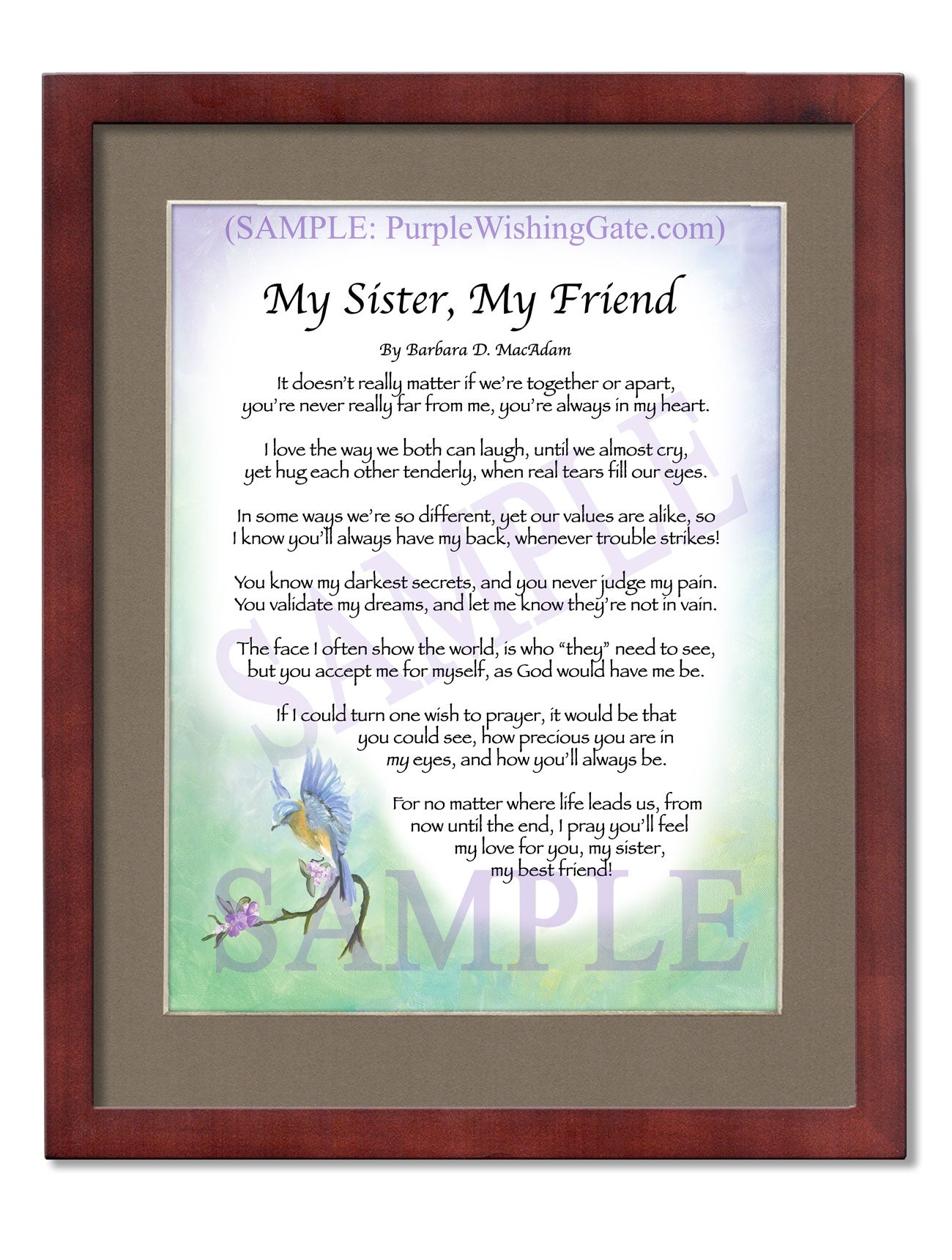 My Sister, My Friend - Sister-Women Gift - PurpleWishingGate.com