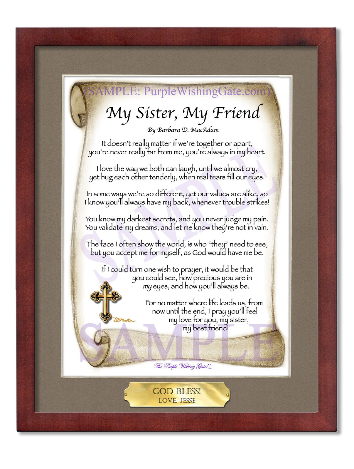 My Sister, My Friend - Sister-Women Gift - PurpleWishingGate.com