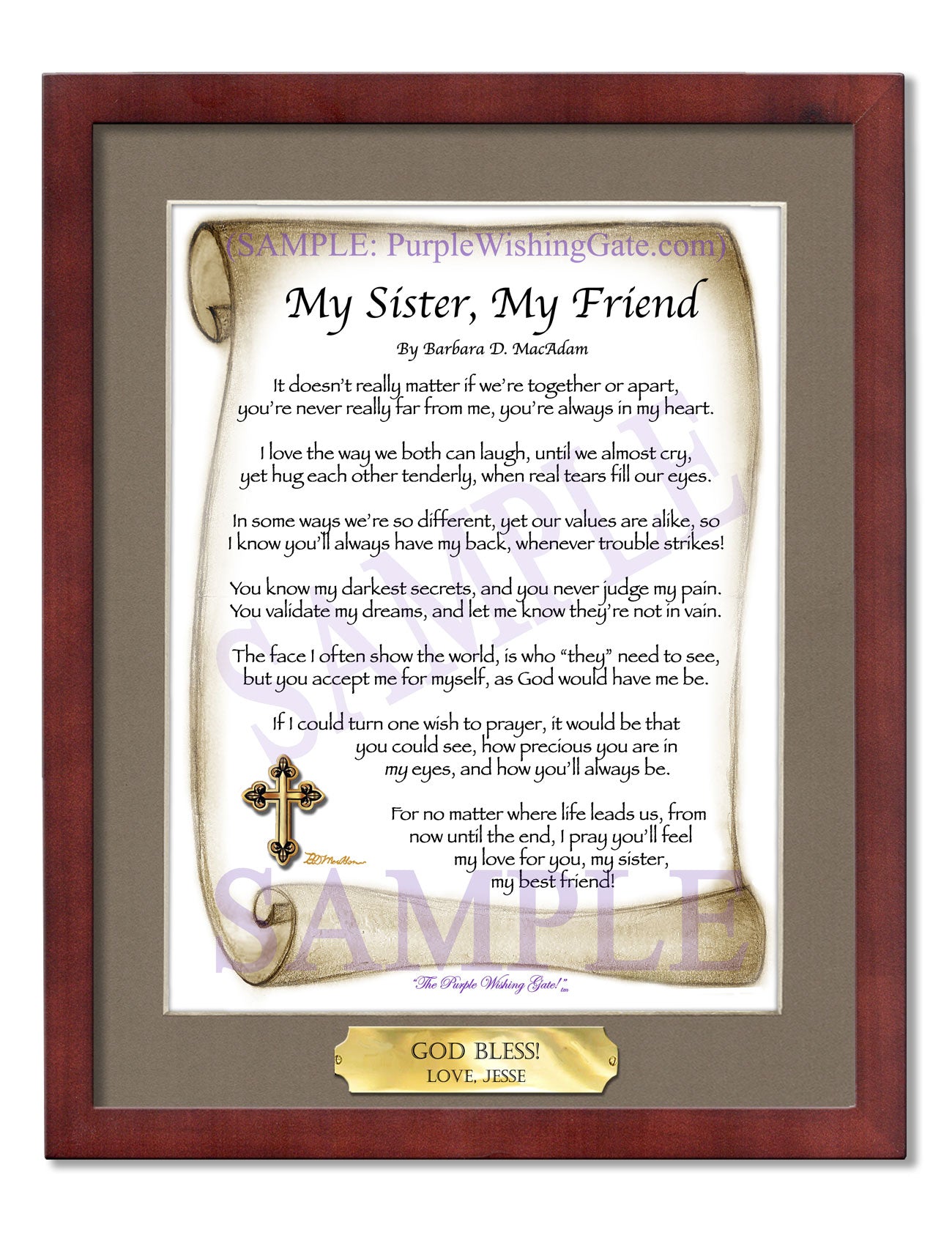 My Sister, My Friend - Sister-Women Gift - PurpleWishingGate.com