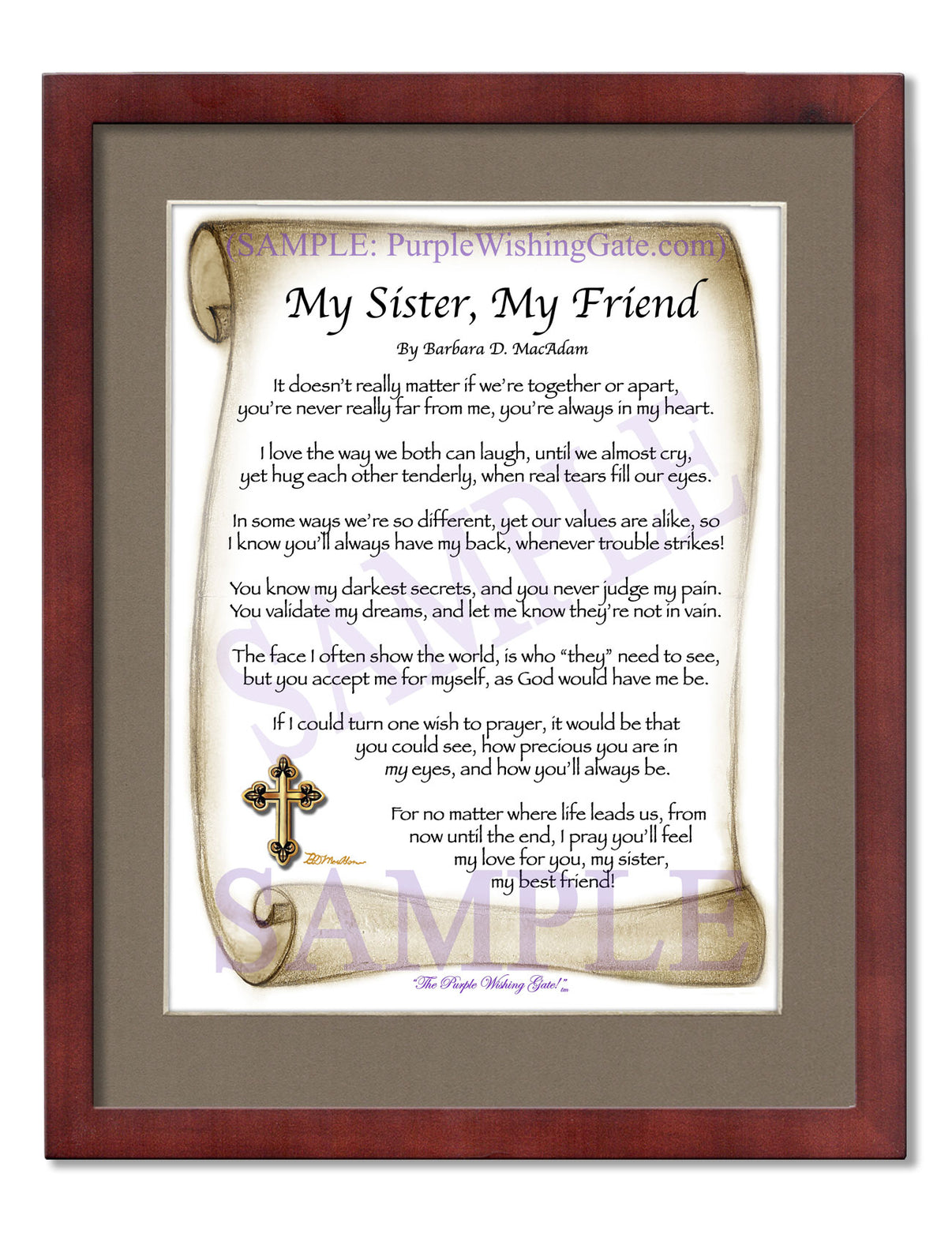 My Sister, My Friend - Sister-Women Gift - PurpleWishingGate.com