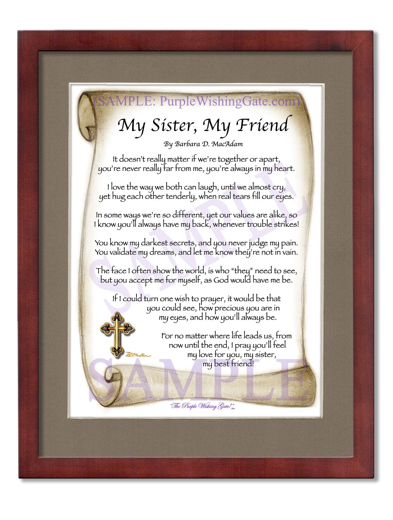 My Sister, My Friend - Sister-Women Gift - PurpleWishingGate.com