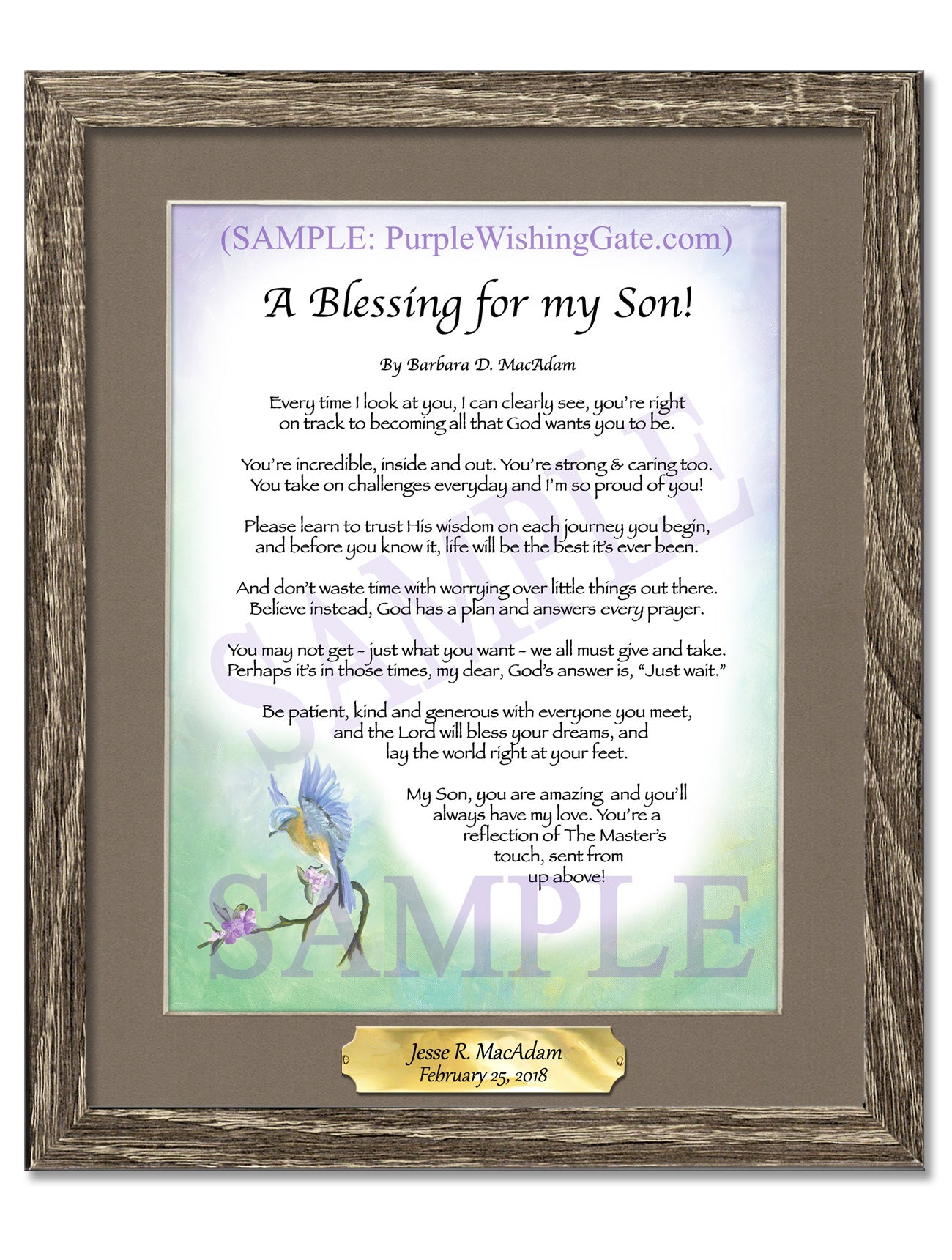 A Blessing for my Son! (child-adult) - Gifts for Son - PurpleWishingGate.com