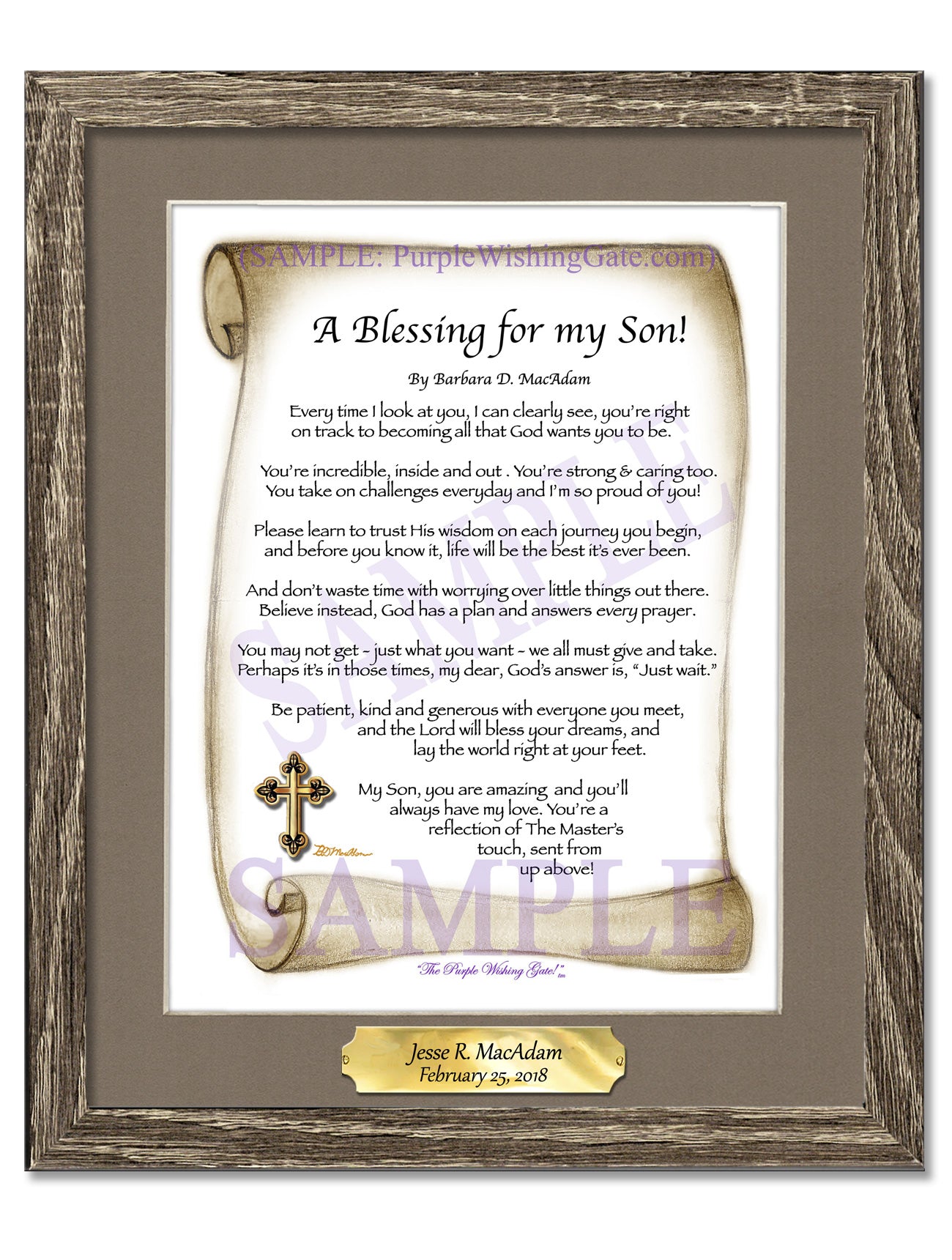 A Blessing for my Son! (child-adult) - Gifts for Son - PurpleWishingGate.com