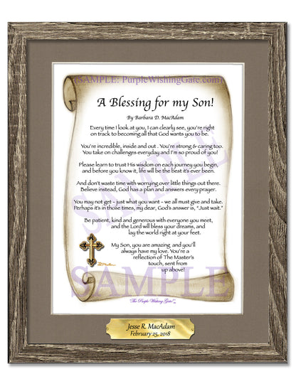 A Blessing for my Son! (child-adult) - Gifts for Son - PurpleWishingGate.com