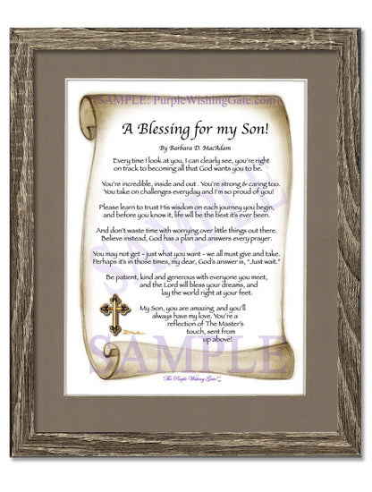 A Blessing for my Son! (child-adult) - Gifts for Son - PurpleWishingGate.com