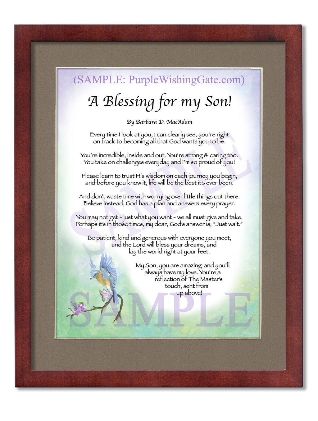 A Blessing for my Son! (child-adult) - Gifts for Son - PurpleWishingGate.com