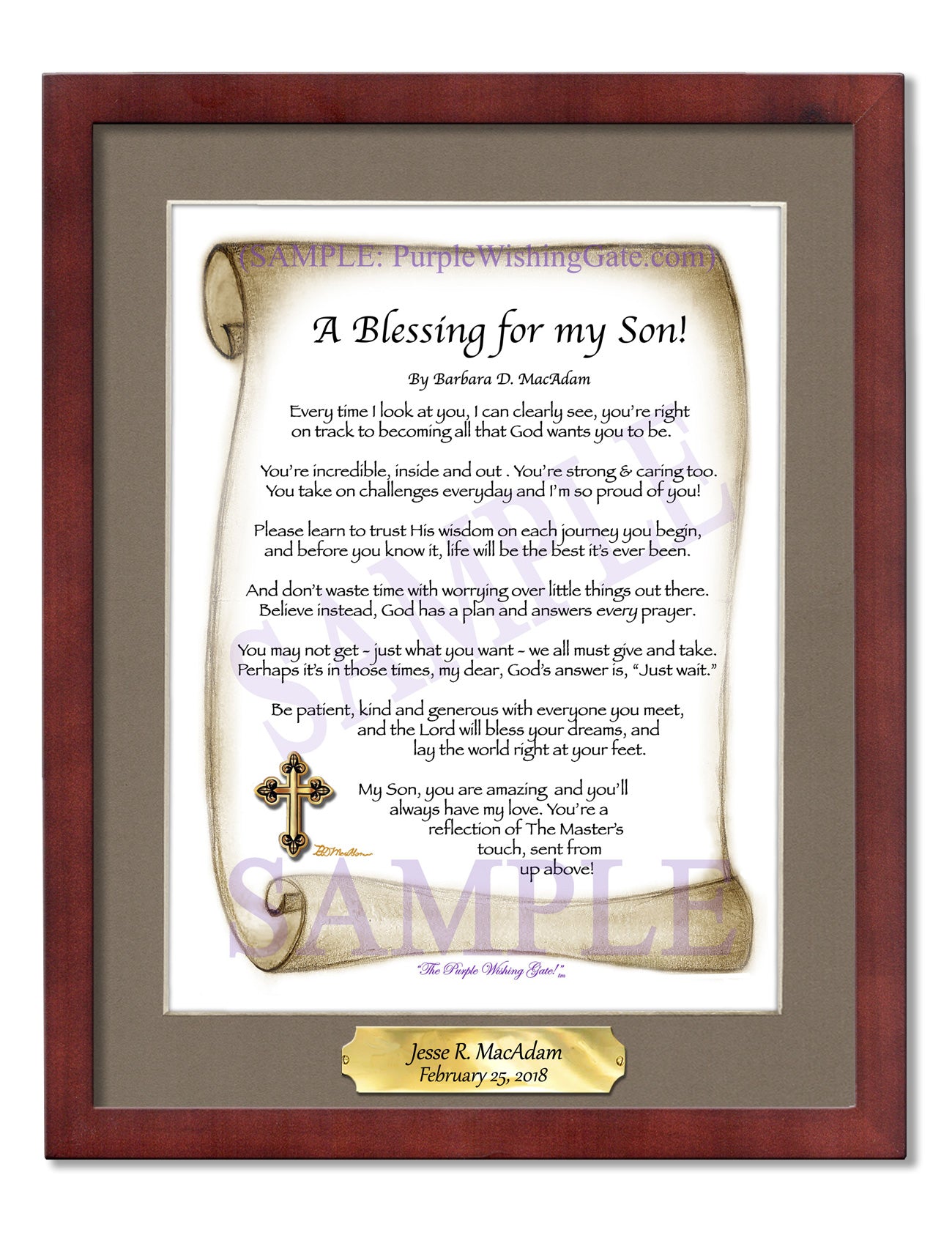 A Blessing for my Son! (child-adult) - Gifts for Son - PurpleWishingGate.com