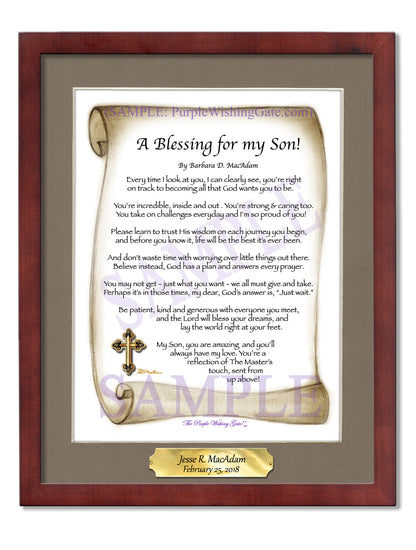 A Blessing for my Son! (child-adult) - Gifts for Son - PurpleWishingGate.com