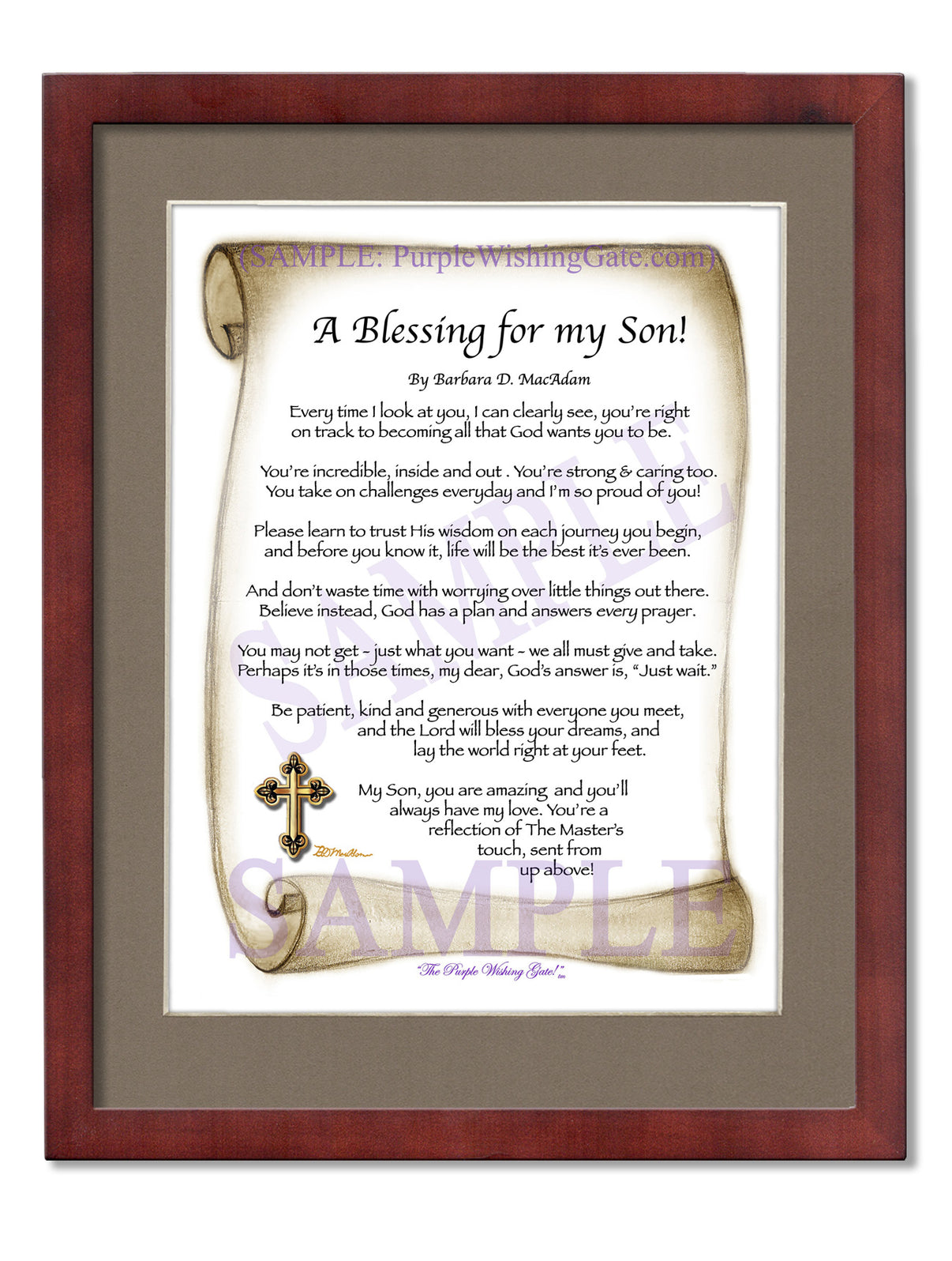 A Blessing for my Son! (child-adult) - Gifts for Son - PurpleWishingGate.com