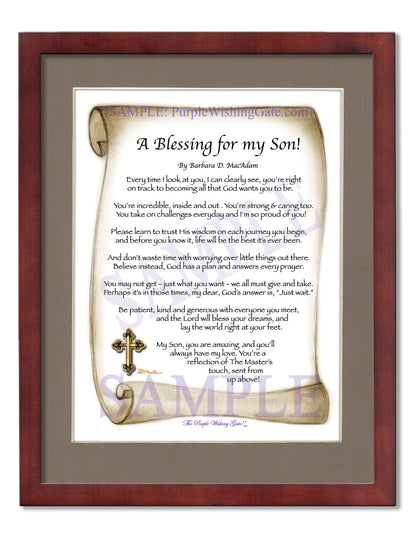 A Blessing for my Son! (child-adult) - Gifts for Son - PurpleWishingGate.com