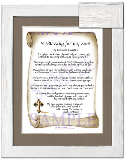 A Blessing for my Son! (child-adult) - Gifts for Son - PurpleWishingGate.com