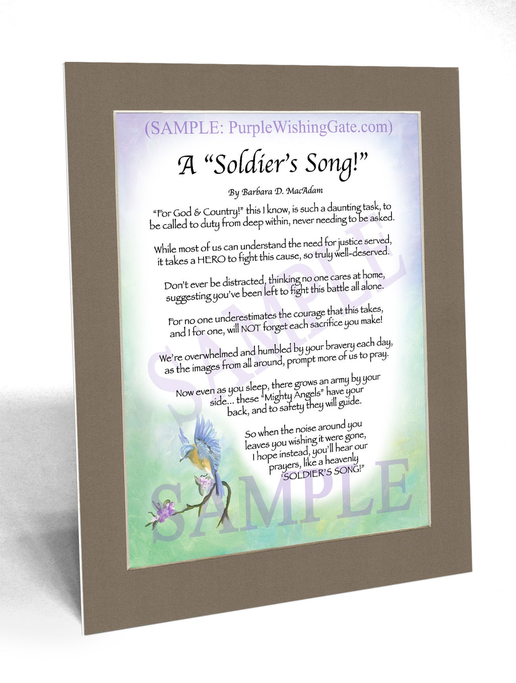 A Soldier's Song: Bluebird / 8x10
