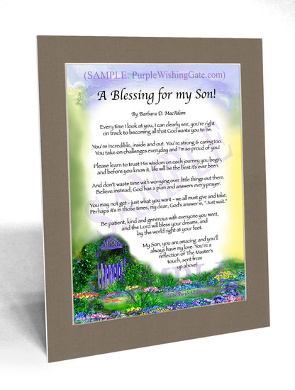 A Blessing for my Son! (child-adult) - Gifts for Son - PurpleWishingGate.com