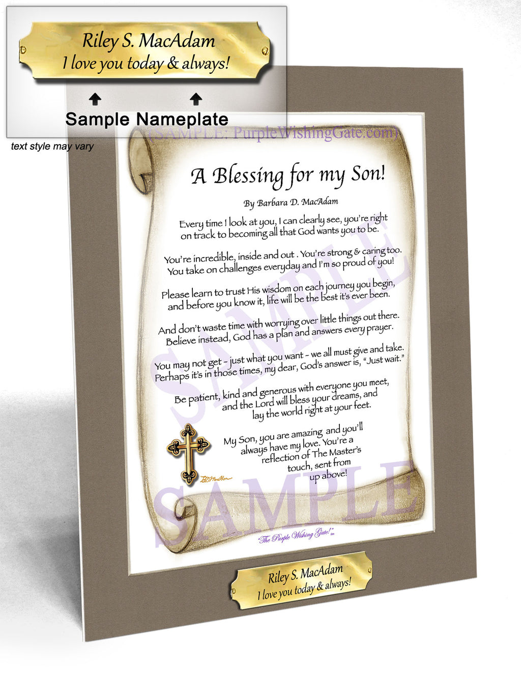 A Blessing for my Son! (child-adult) - Gifts for Son - PurpleWishingGate.com
