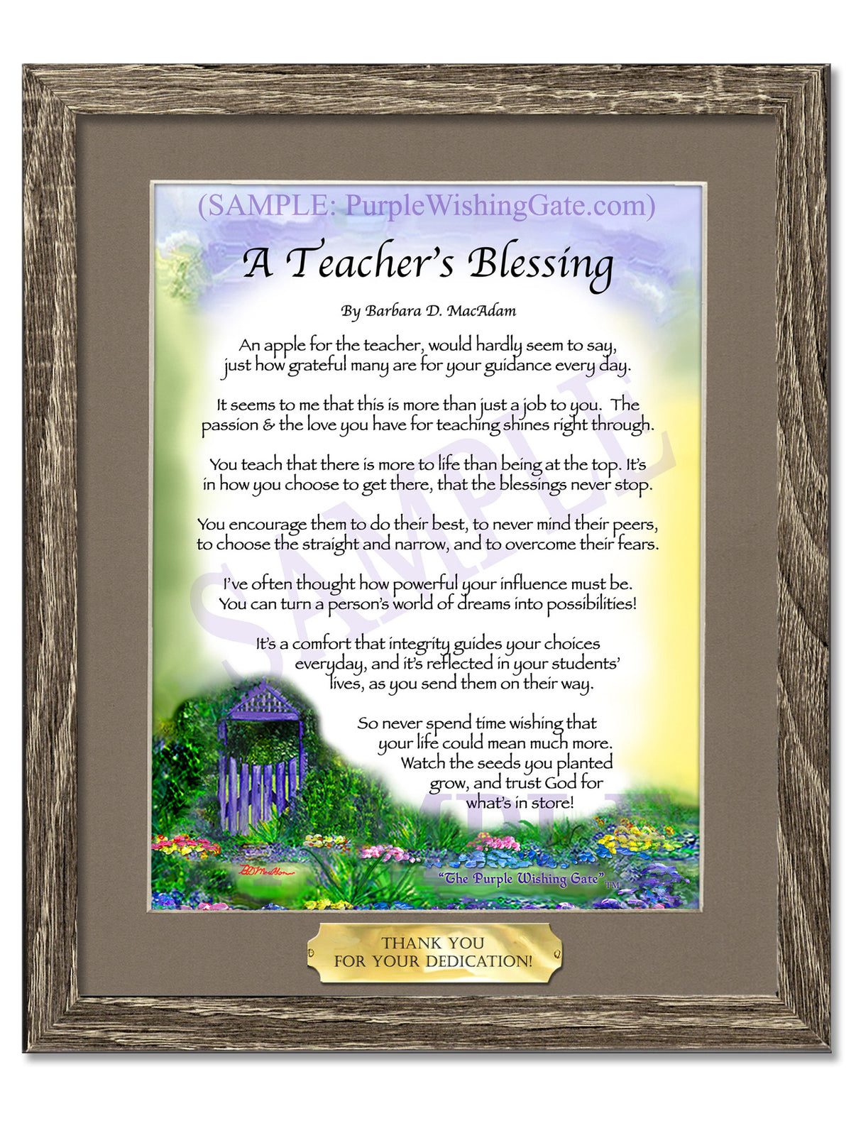 A Teacher's Blessing - Teacher's Gift - PurpleWishingGate.com
