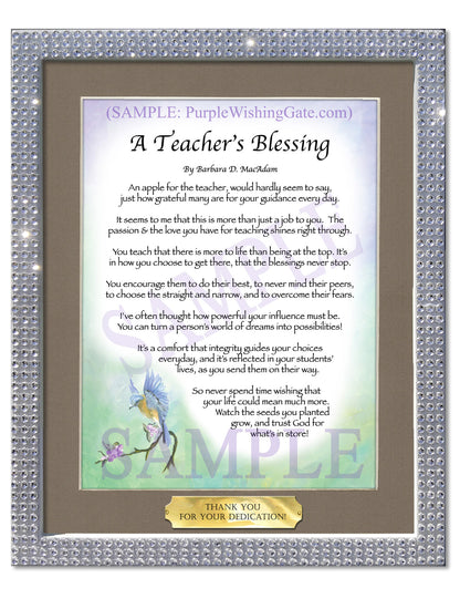 A Teacher's Blessing - Teacher's Gift - PurpleWishingGate.com