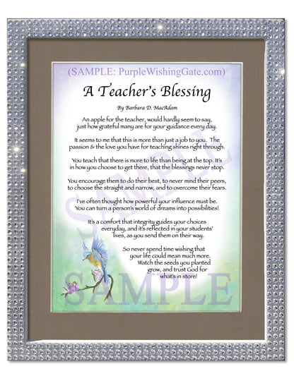 A Teacher's Blessing - Teacher's Gift - PurpleWishingGate.com