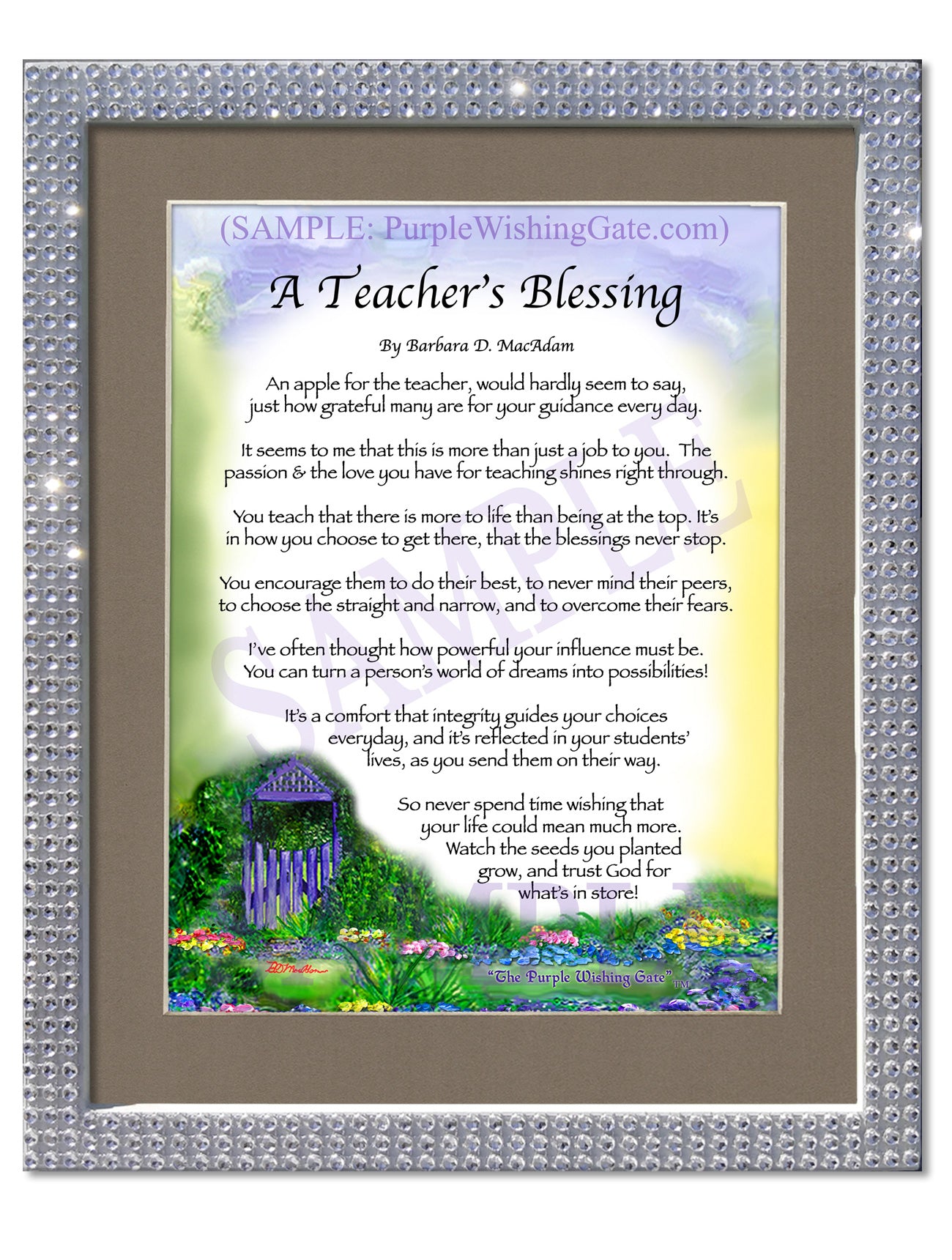 A Teacher's Blessing - Teacher's Gift - PurpleWishingGate.com