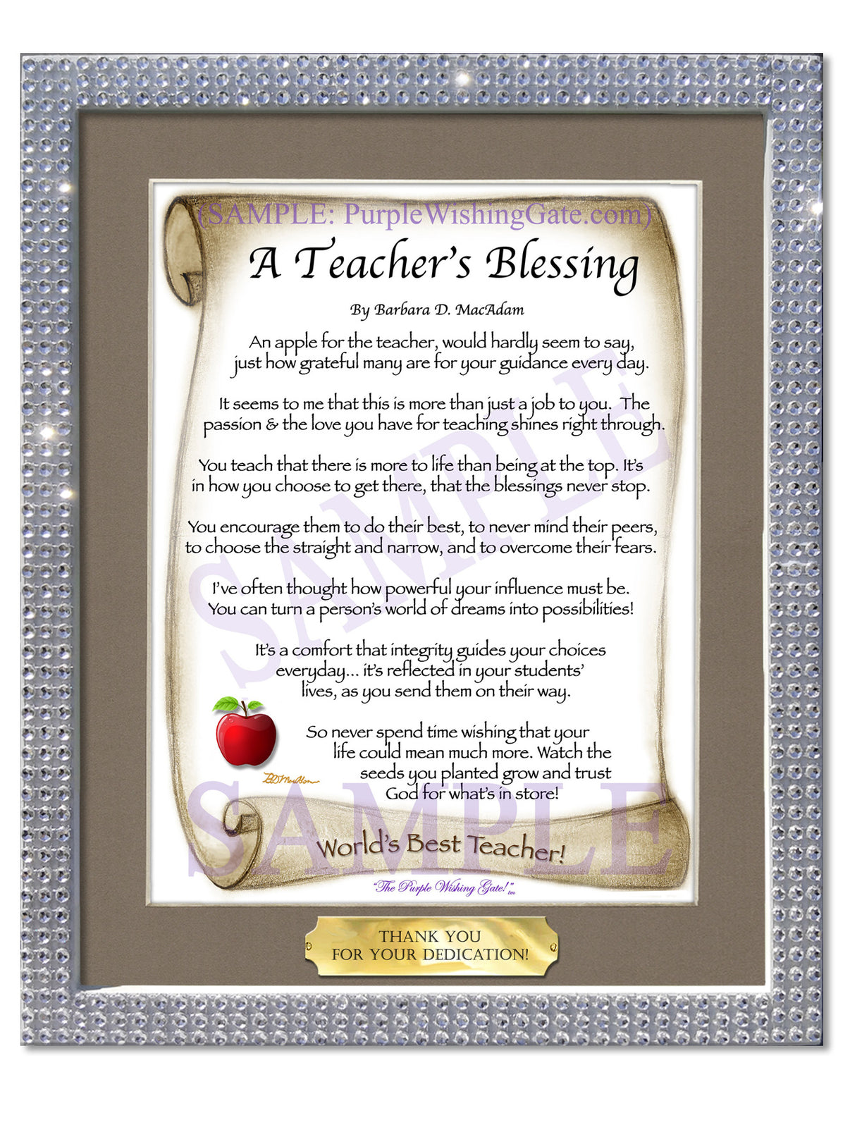 A Teacher's Blessing - Teacher's Gift - PurpleWishingGate.com