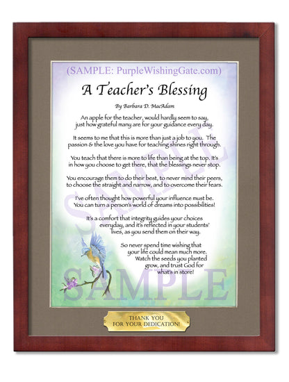 A Teacher's Blessing - Teacher's Gift - PurpleWishingGate.com