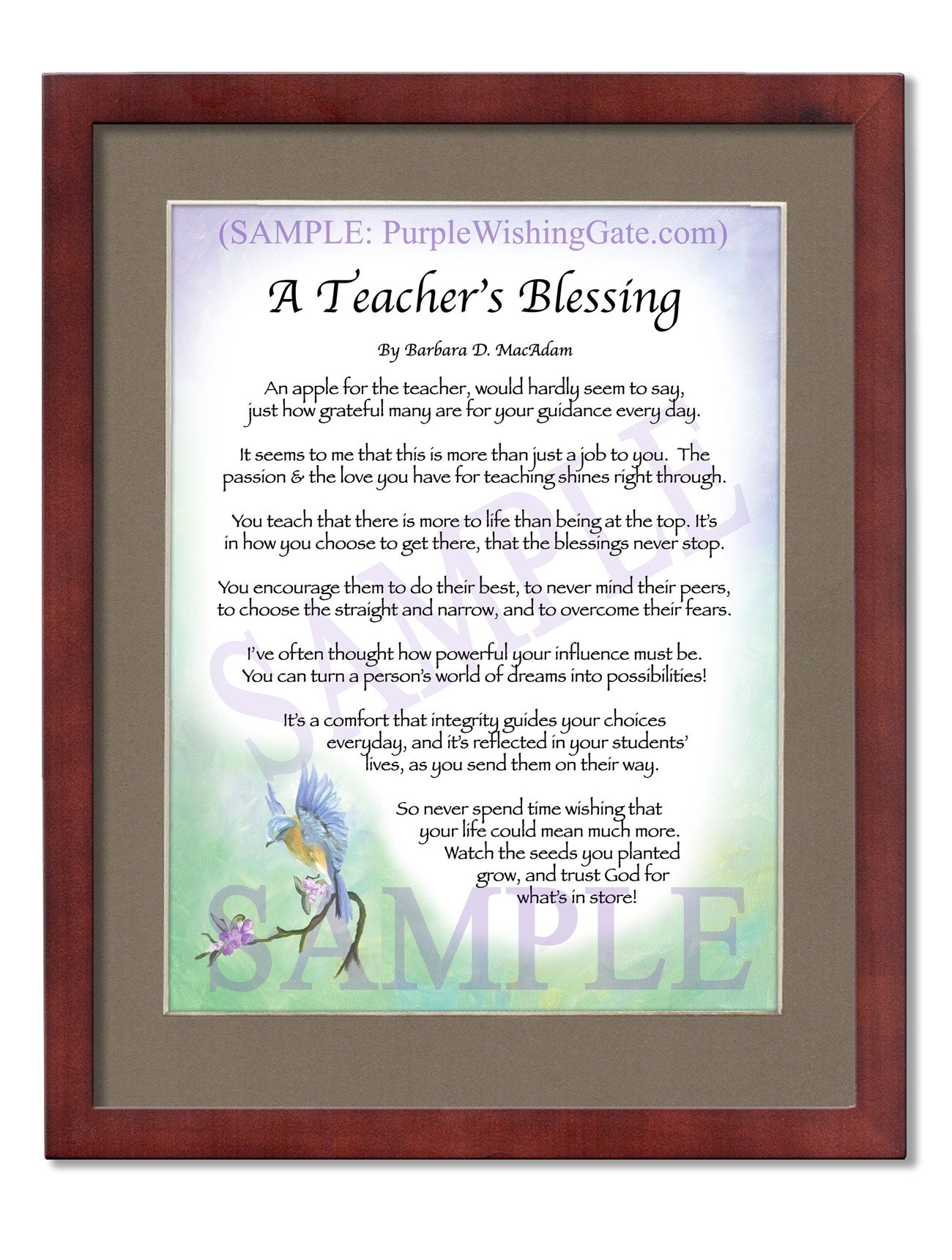 A Teacher's Blessing - Teacher's Gift - PurpleWishingGate.com
