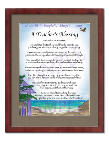 A Teacher's Blessing - Teacher's Gift - PurpleWishingGate.com