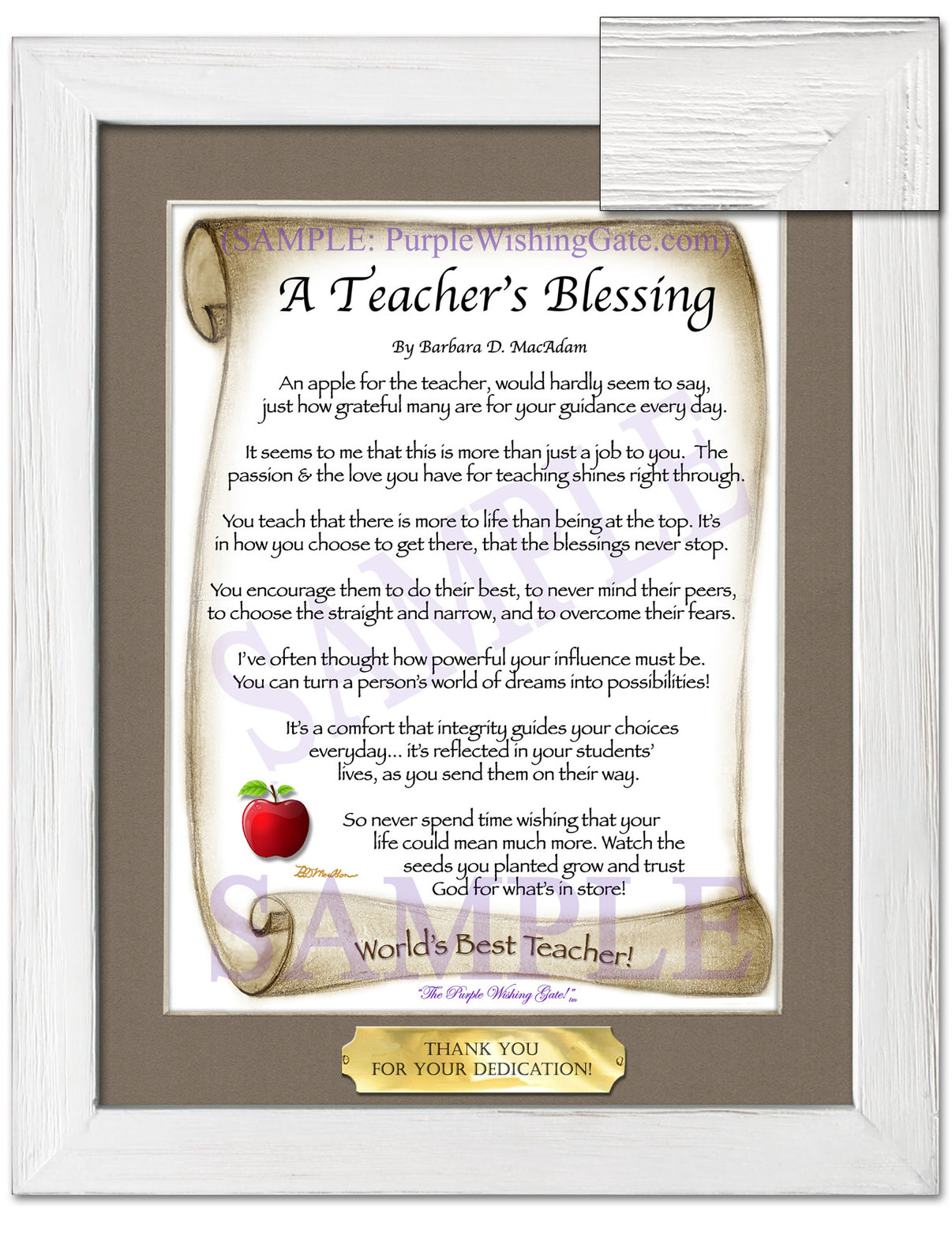 A Teacher's Blessing - Teacher's Gift - PurpleWishingGate.com