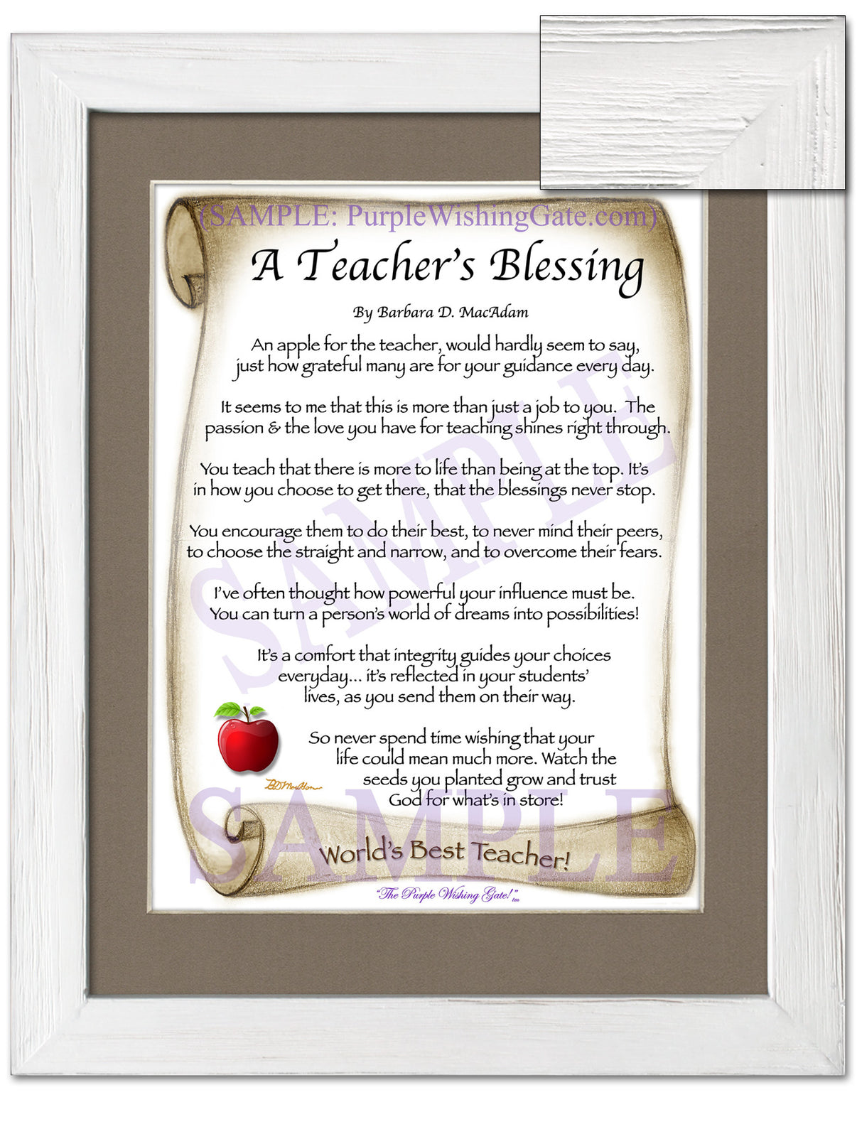 A Teacher's Blessing - Teacher's Gift - PurpleWishingGate.com
