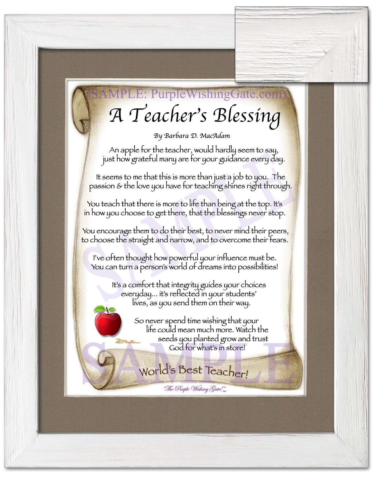 A Teacher's Blessing - Teacher's Gift - PurpleWishingGate.com