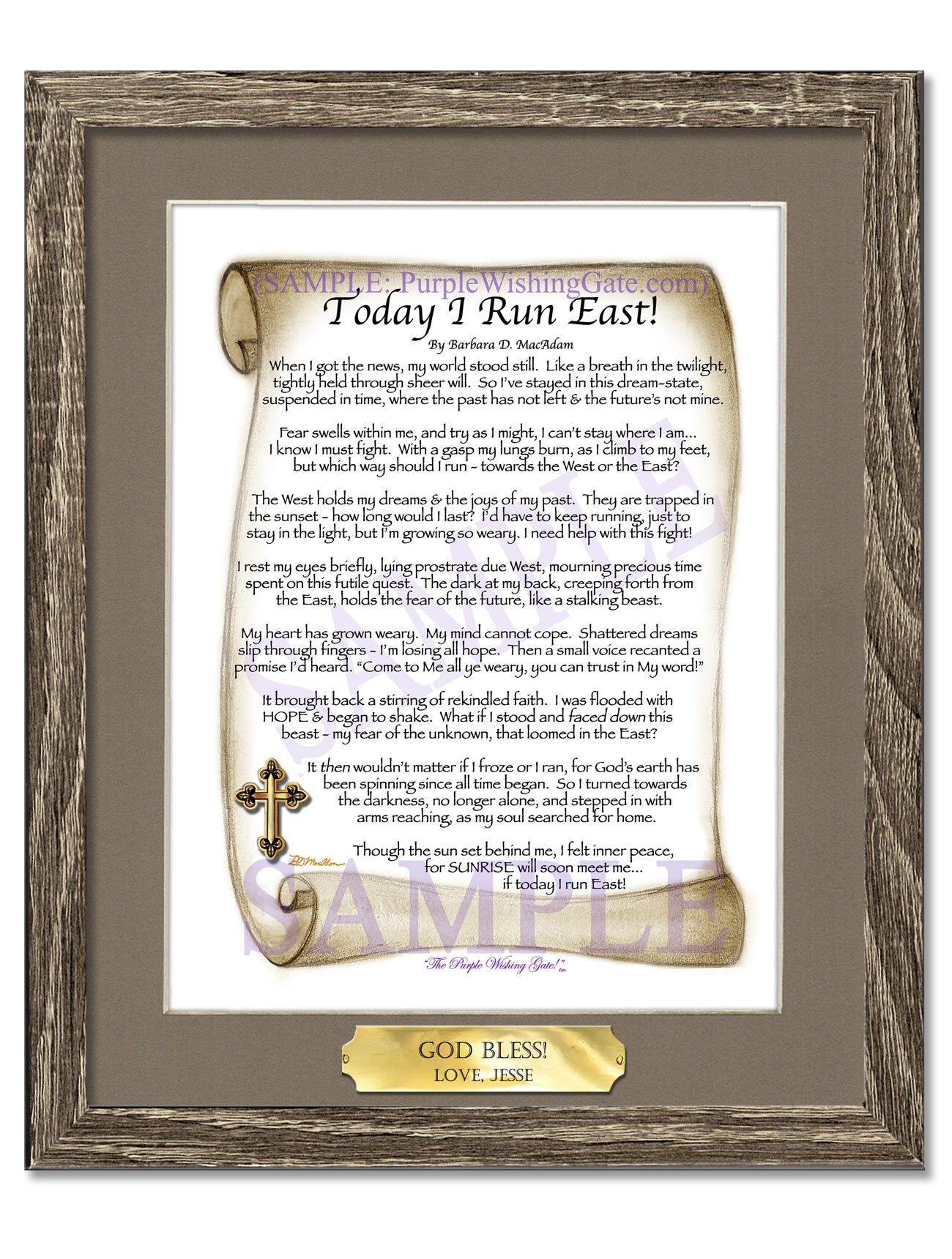 Today I Run East! (Prayer of Hope) - Encouragement Gift - PurpleWishingGate.com