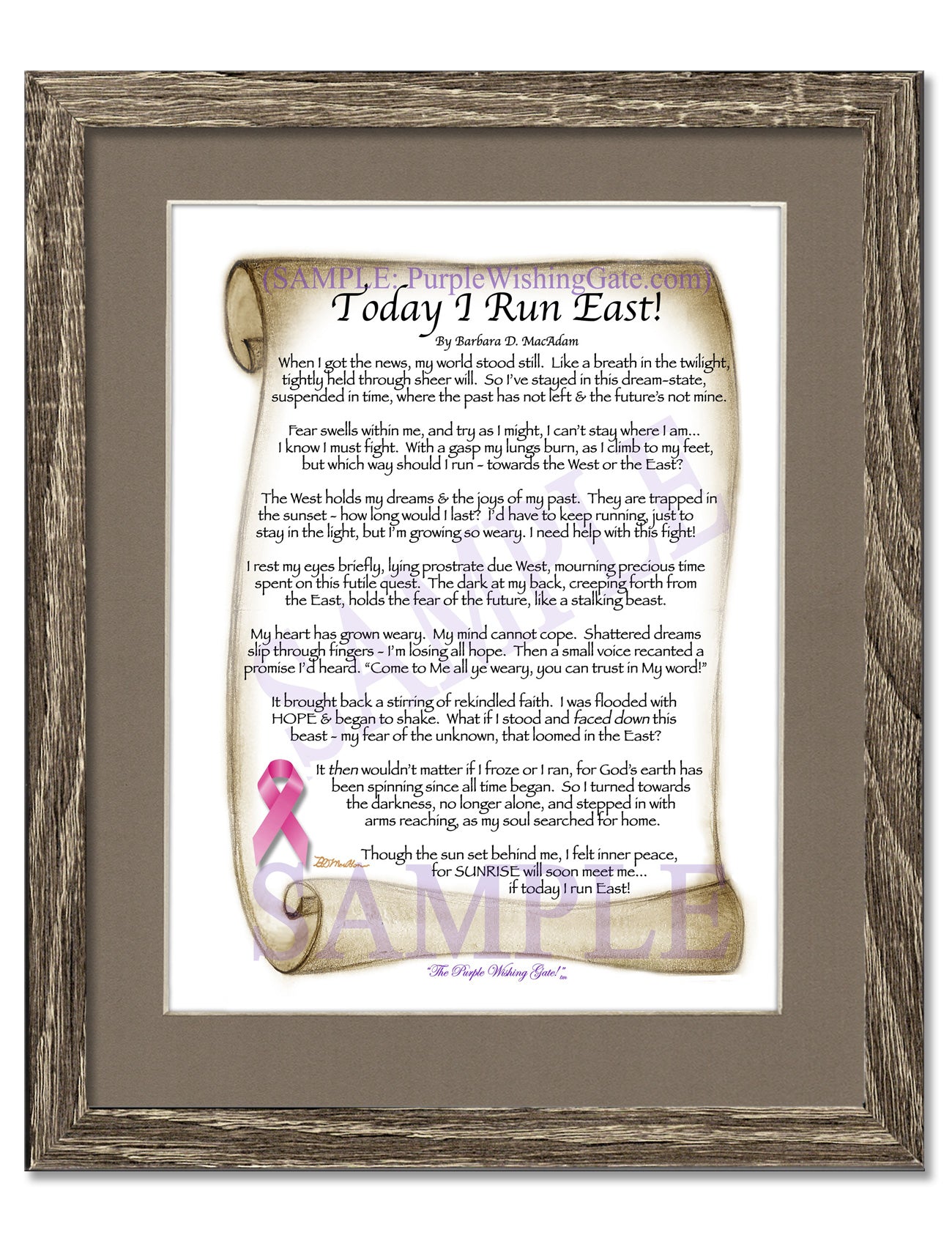 Today I Run East! (Prayer of Hope) - Encouragement Gift - PurpleWishingGate.com