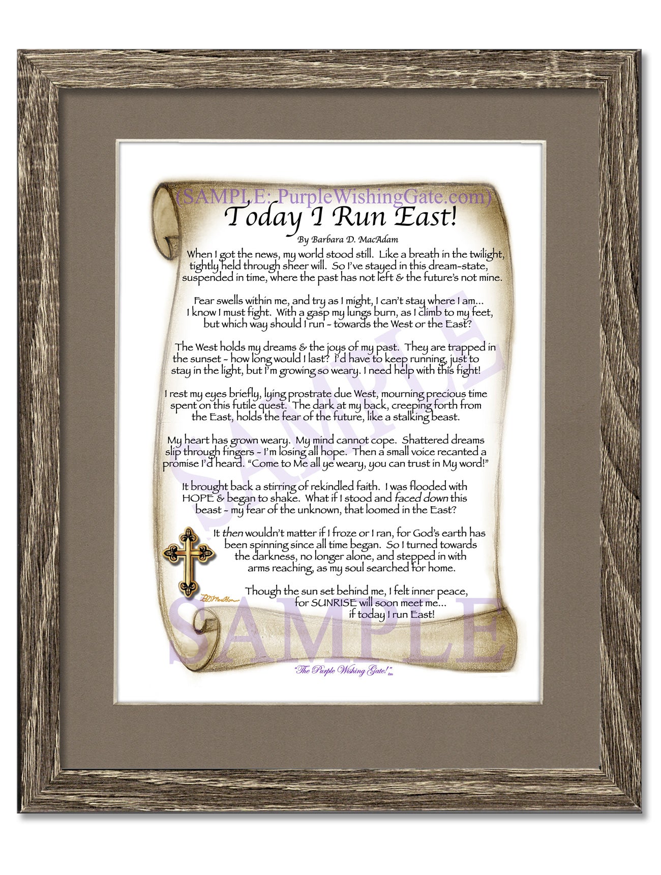 Today I Run East! (Prayer of Hope) - Encouragement Gift - PurpleWishingGate.com