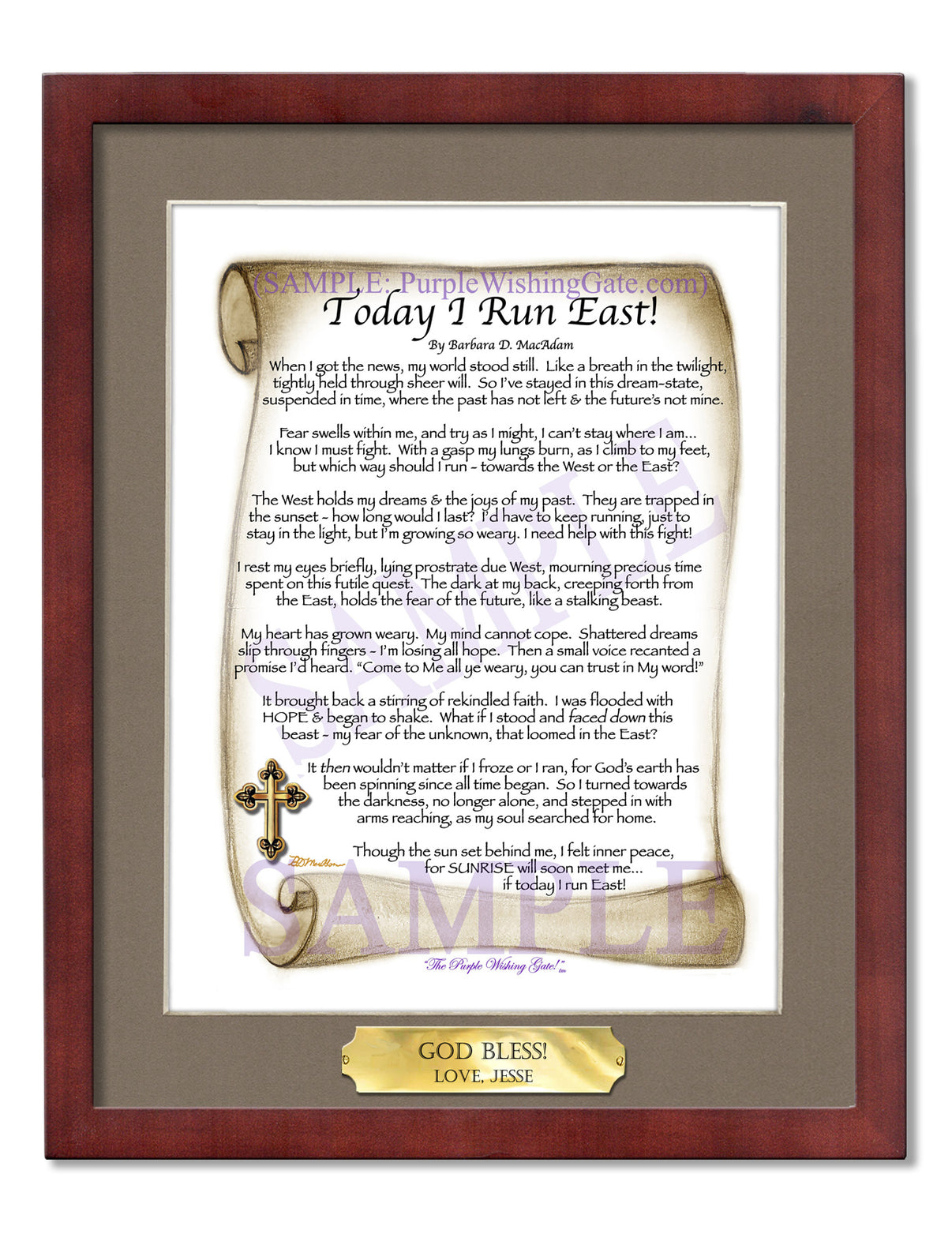 Today I Run East! (Prayer of Hope) - Encouragement Gift - PurpleWishingGate.com
