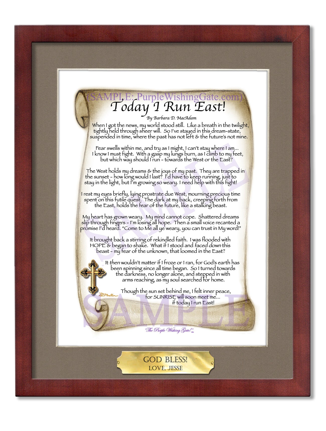 Today I Run East! (Prayer of Hope) - Encouragement Gift - PurpleWishingGate.com