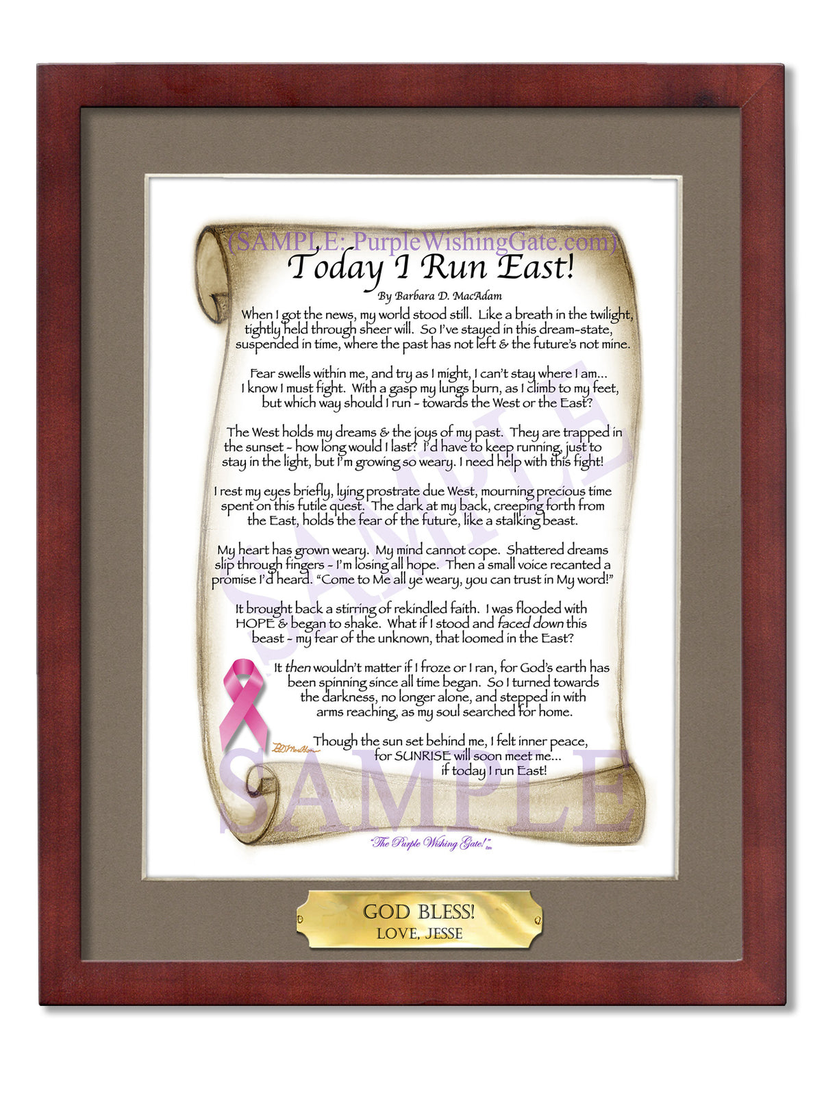 Today I Run East! (Prayer of Hope) - Encouragement Gift - PurpleWishingGate.com