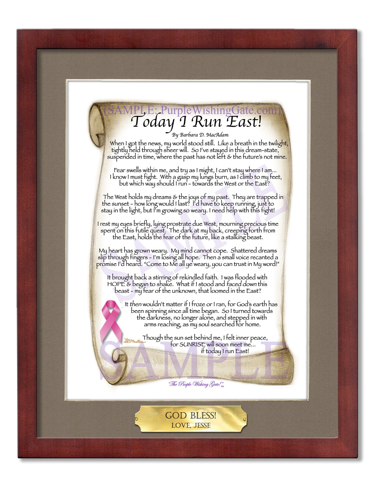 Today I Run East! (Prayer of Hope) - Encouragement Gift - PurpleWishingGate.com