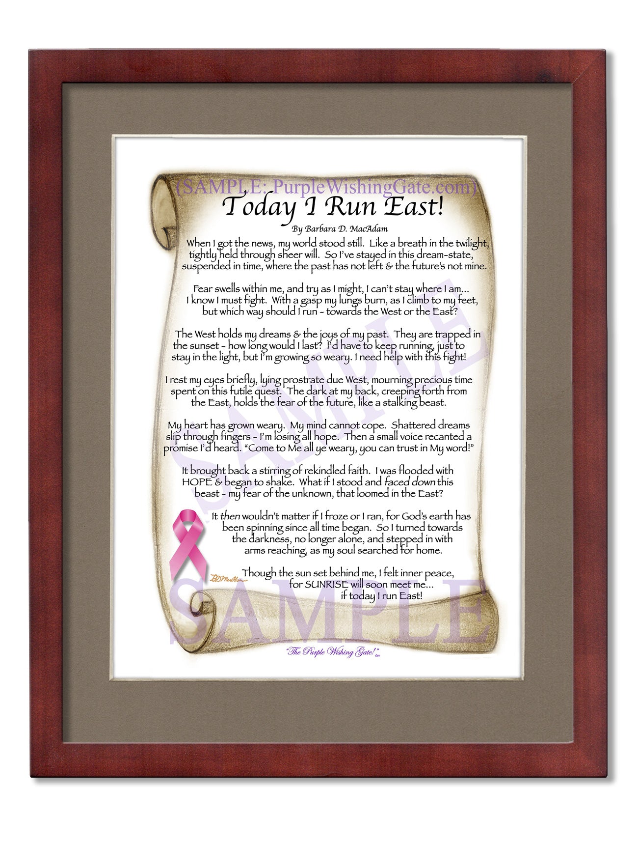 Today I Run East! (Prayer of Hope) - Encouragement Gift - PurpleWishingGate.com