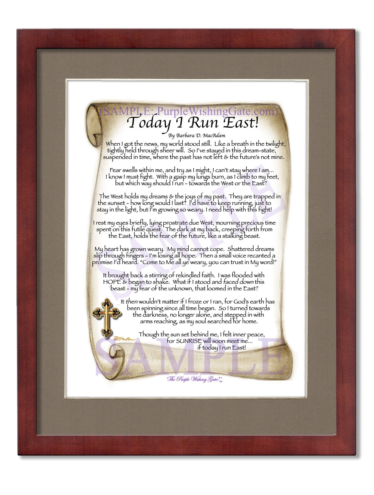 Today I Run East! (Prayer of Hope) - Encouragement Gift - PurpleWishingGate.com