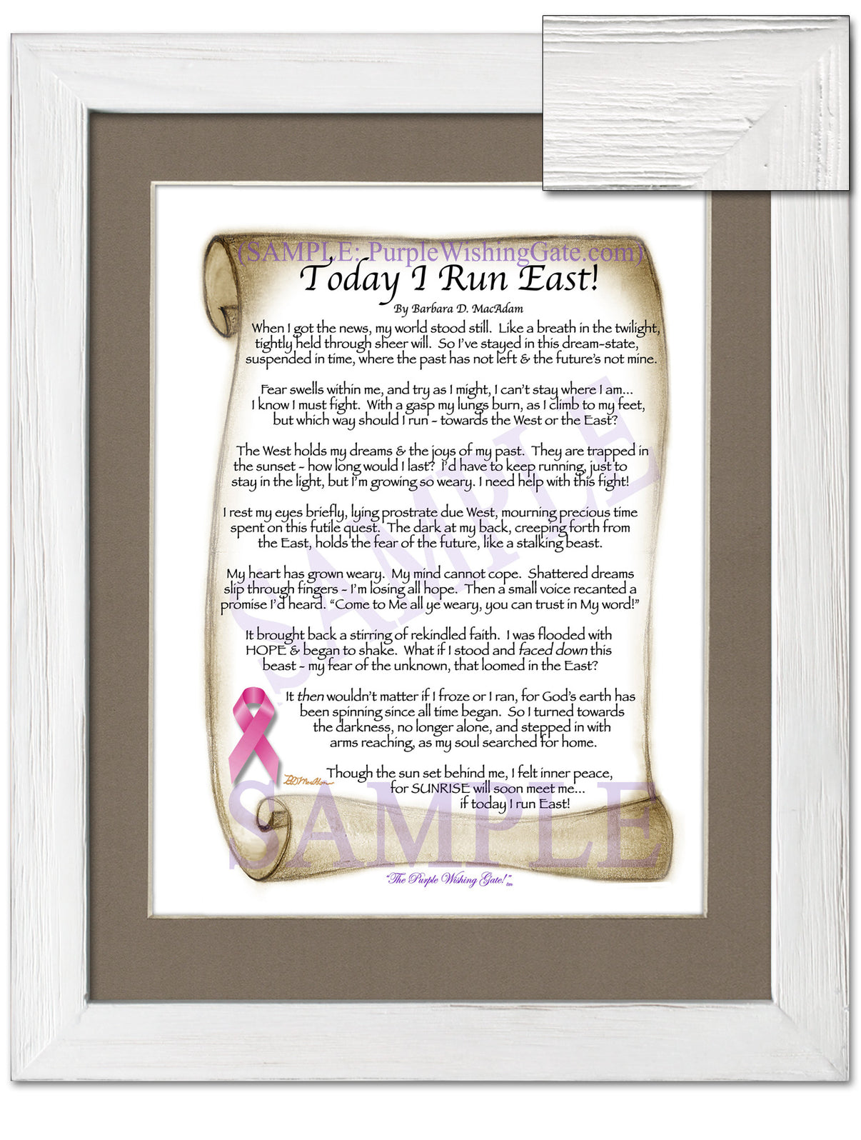 Today I Run East! (Prayer of Hope) - Encouragement Gift - PurpleWishingGate.com
