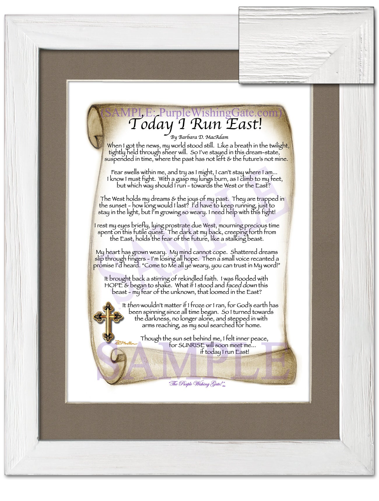 Today I Run East! (Prayer of Hope) - Encouragement Gift - PurpleWishingGate.com