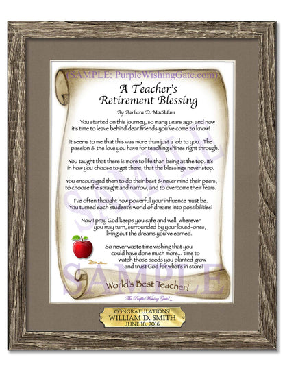 A Teacher's Retirement Blessing