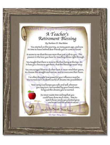 A Teacher's Retirement Blessing