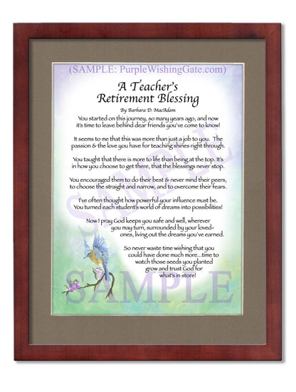 A Teacher's Retirement Blessing
