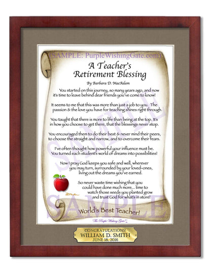 A Teacher's Retirement Blessing