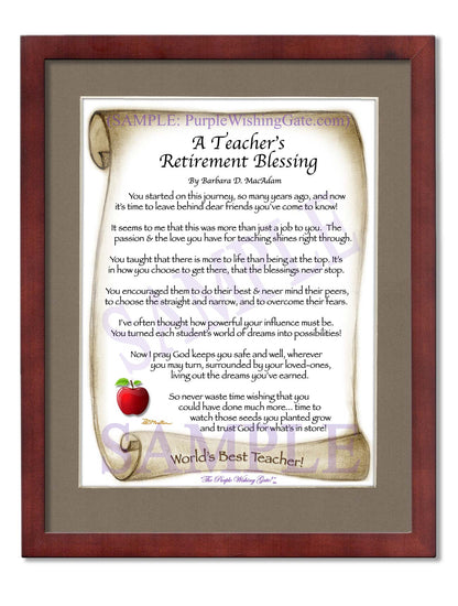 A Teacher's Retirement Blessing