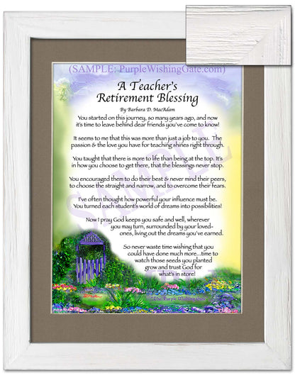 A Teacher's Retirement Blessing