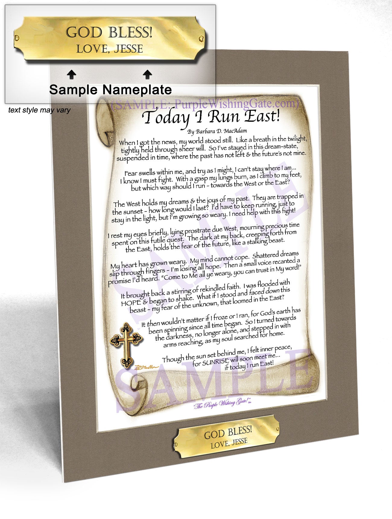 Today I Run East! (Prayer of Hope) - Encouragement Gift - PurpleWishingGate.com